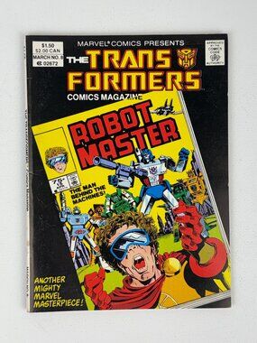 The Transformers Comics Magazine #8 Canadian Price Variant Marvel 1988